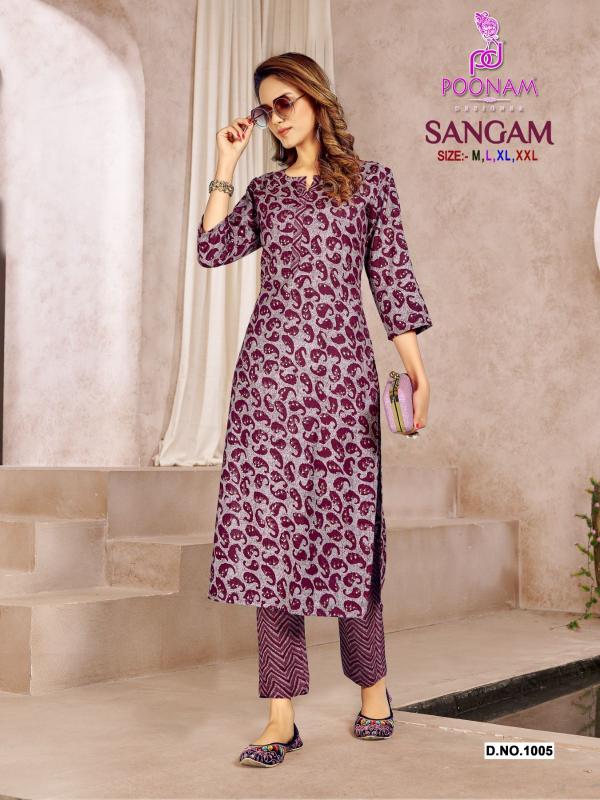 Poonam Sangam Fancy Kurti With Bottom Collection